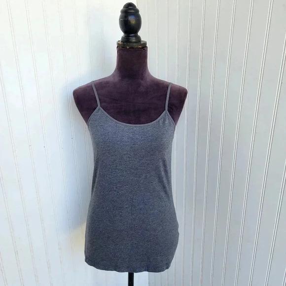 Time and Tru Womens Adjustable Straps Camisole Tank Top Stretch Gray M (8-10) - Picture 1 of 9